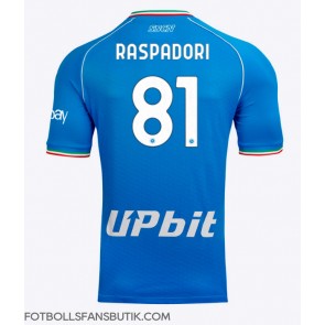 SSC Napoli Giacomo Raspadori #81 Replika Hemmatröja 2023-24 Kortärmad